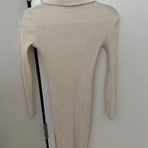 Zara cream sweater dress